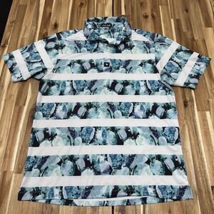 Bad Birdie Polo Shirt Mens L Stripe Show Lightweight Performance Golf Stretch